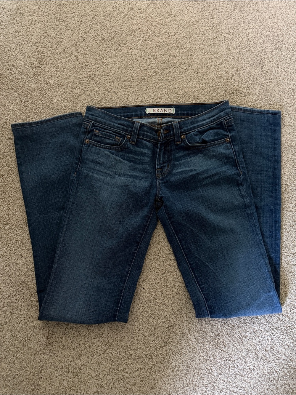 J Brand Women's Dark Indigo straight leg Jeans cigarette leg